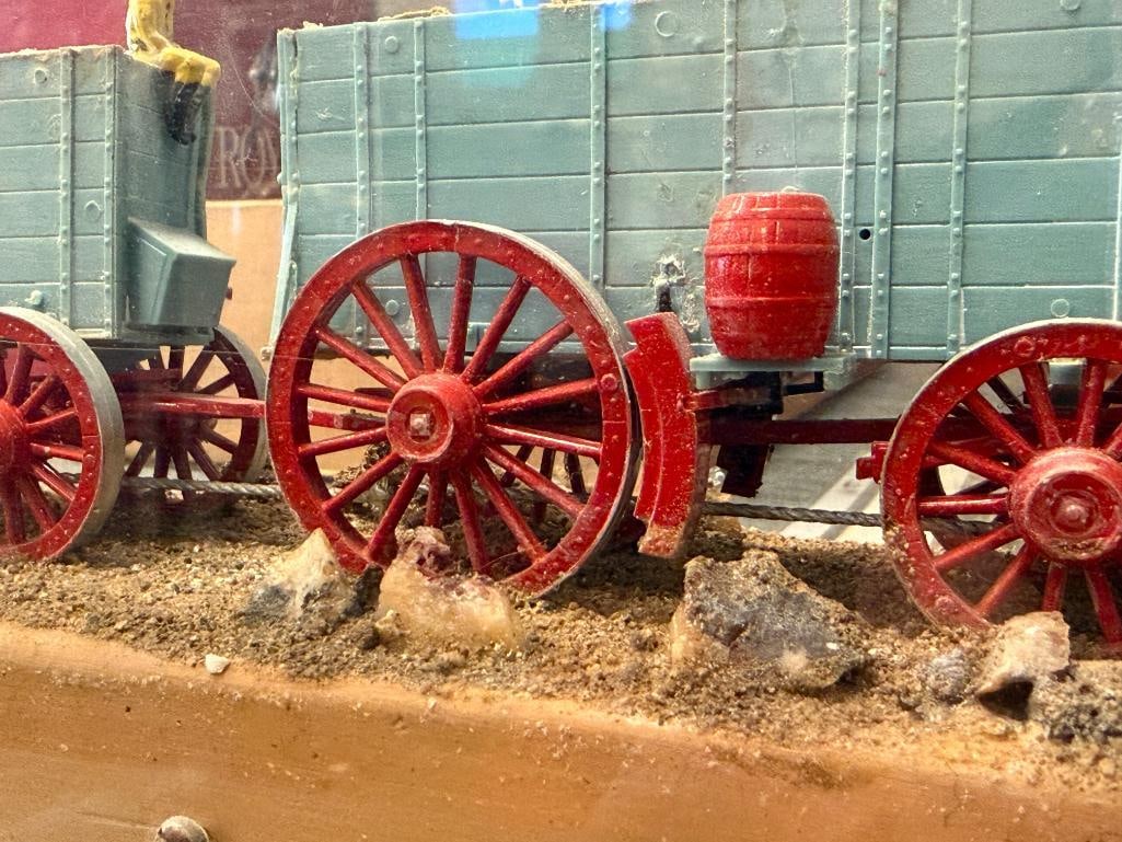 20TH CENTURY VINTAGE PLASTIC KIT MODEL OF A 20 MULE PULL TEAM - 8