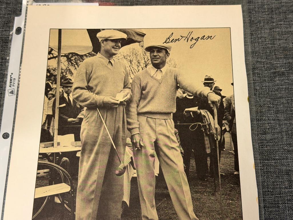 BEN HOGAN ICONIC GOLF PLAYER AUTOGRAPHED MAGAZINE PAGE WITH BYRON NELSON CIRCA 1940'S - 3