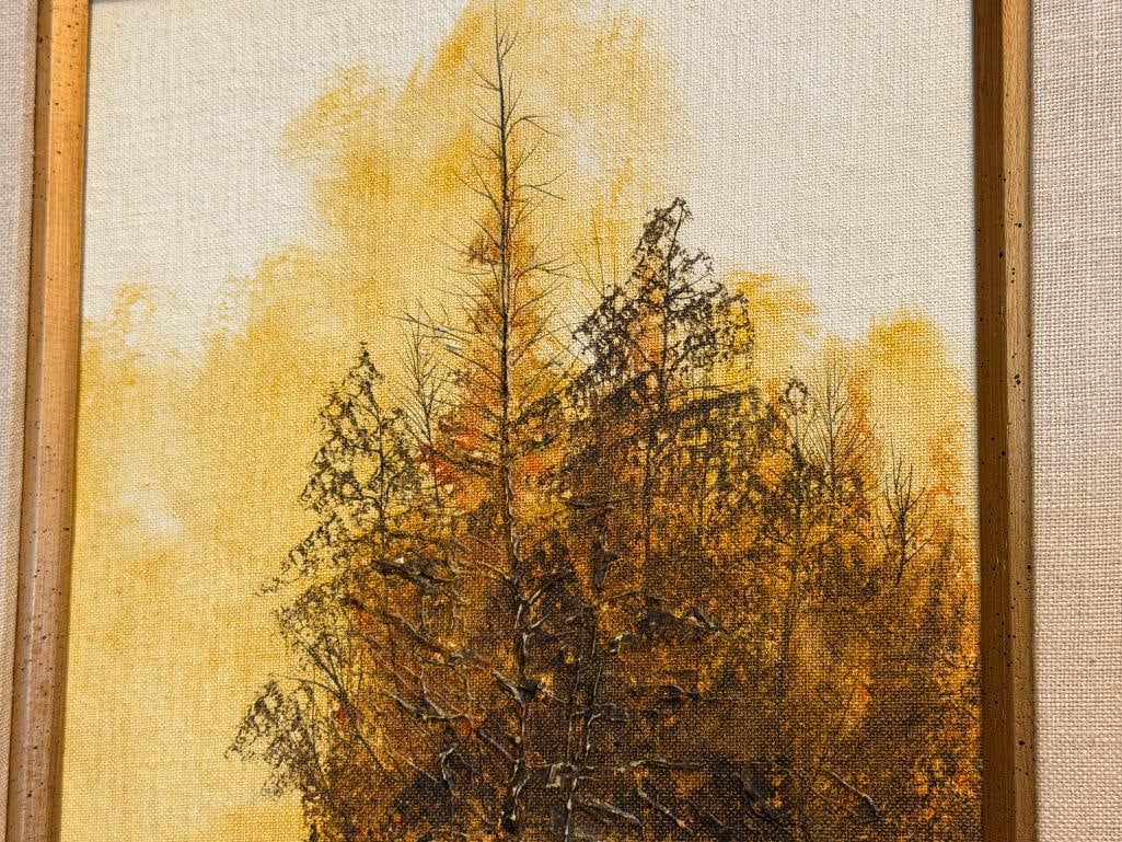 ORIGINAL OIL ON CANVAS BOARD PAINTING LANDSCAPE SIGNED P. KULAS - 3