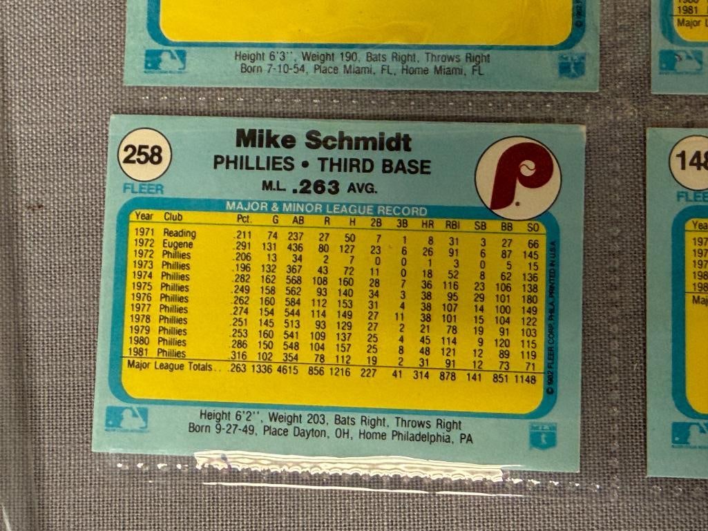 1982 FLEER BASEBALL HALL OF FAMER CARDS JIM RICE, ANDRE DAWSON, ROD CAREW, DAVE WINFIELD - 10