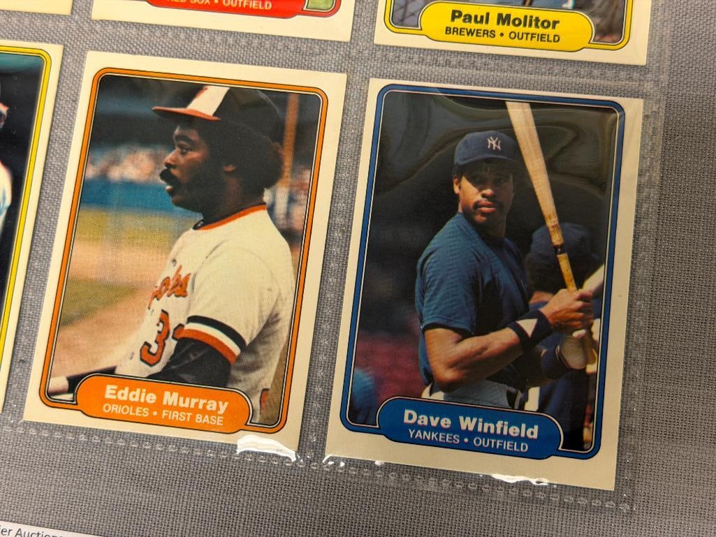1982 FLEER BASEBALL HALL OF FAMER CARDS JIM RICE, ANDRE DAWSON, ROD CAREW, DAVE WINFIELD - 4