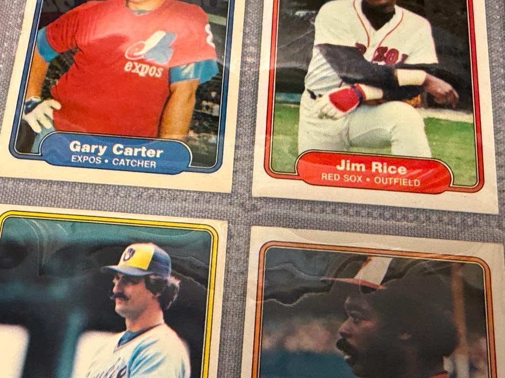 1982 FLEER BASEBALL HALL OF FAMER CARDS JIM RICE, ANDRE DAWSON, ROD CAREW, DAVE WINFIELD - 6