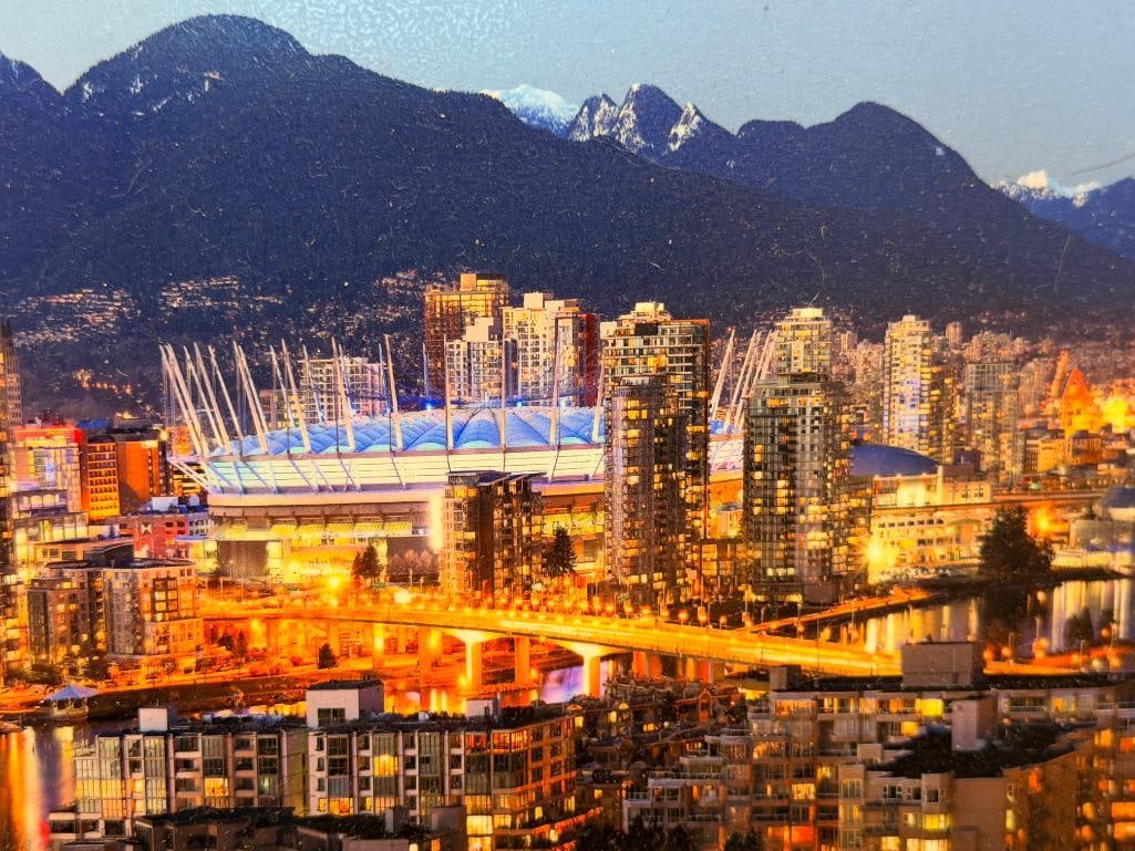 PANORAMIC WALL ART OF AN EVENING SKYLINE VIEW OF VANCOUVER, BRITISH COLUMBIA, CANADA - 5