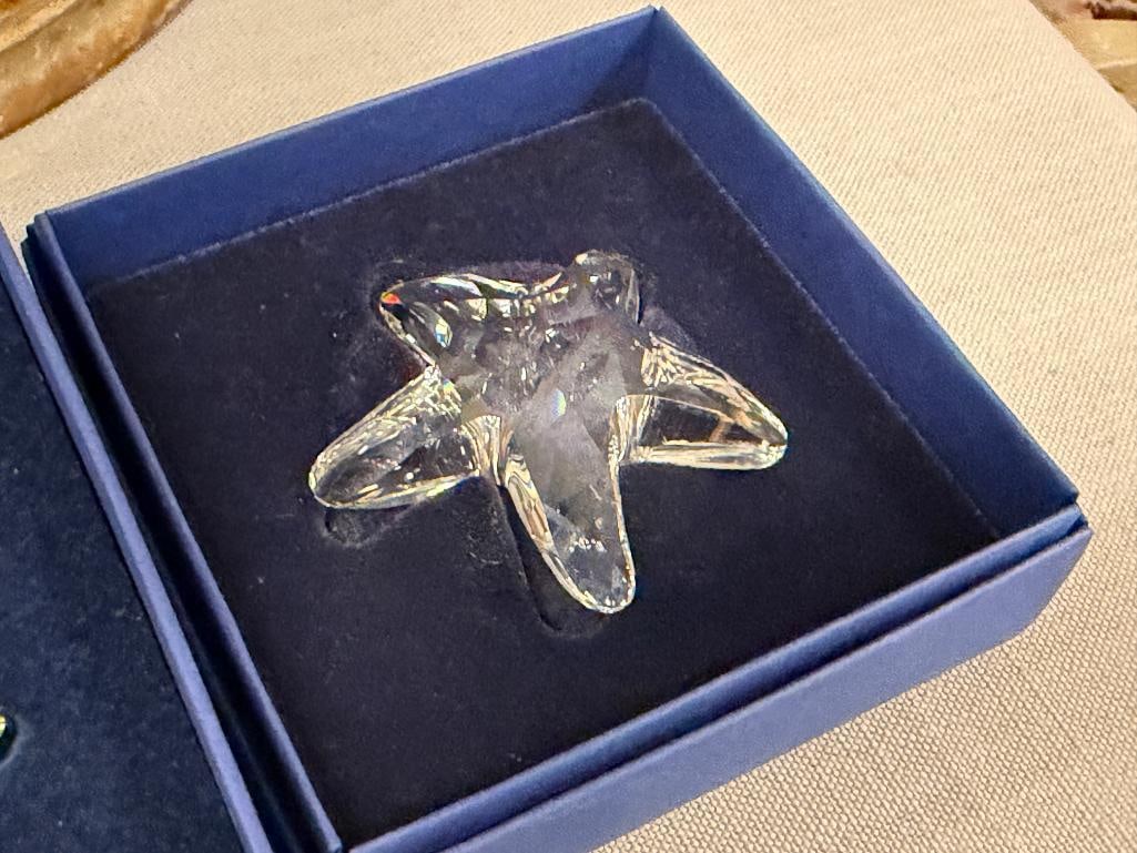 SWAROVSKI CRYSTAL MARINE FIGURINES STAR FISH, CLAM SHELL, SEA GLASS AND IRIDESCENT STAR FISH - 4