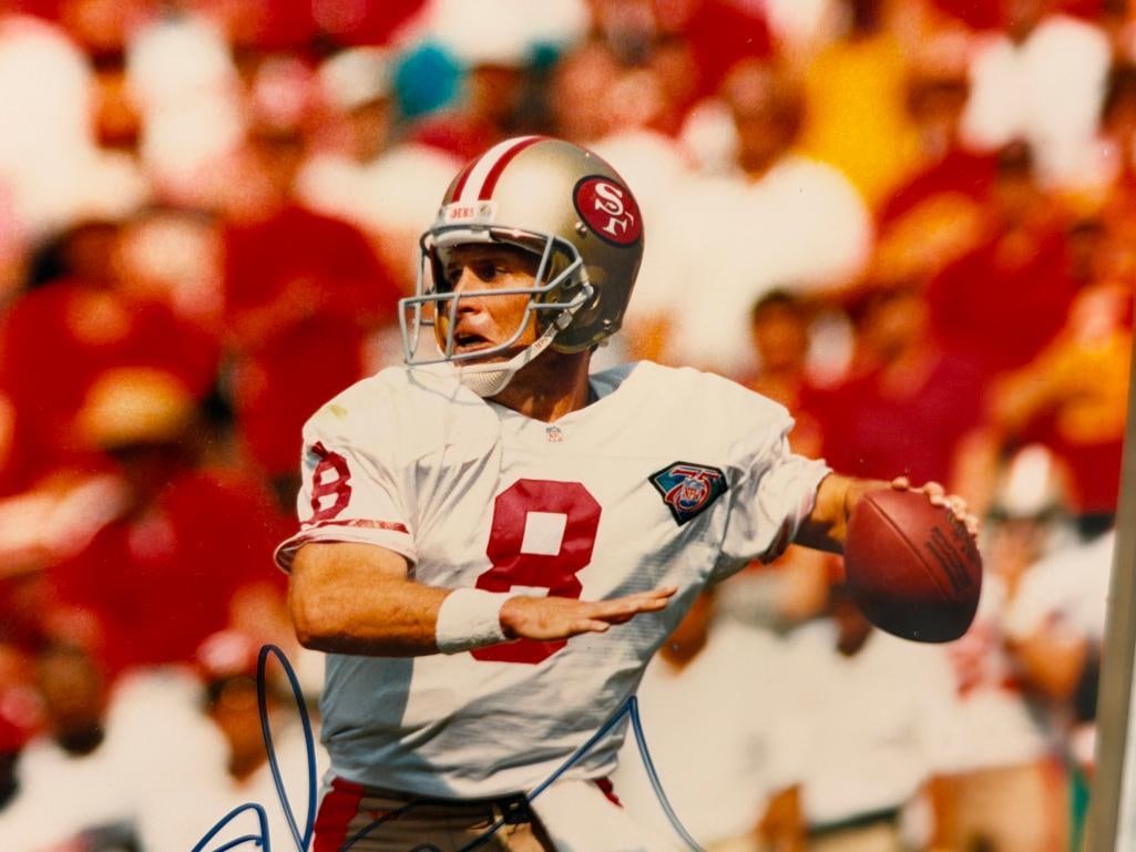 STEVE YOUNG HALL OF FAMER AUTOGRAPHED PLAQUE - 3