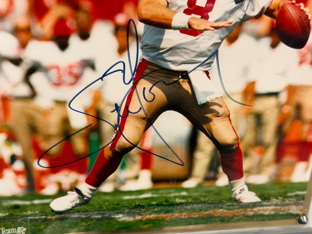 STEVE YOUNG HALL OF FAMER AUTOGRAPHED PLAQUE - 4