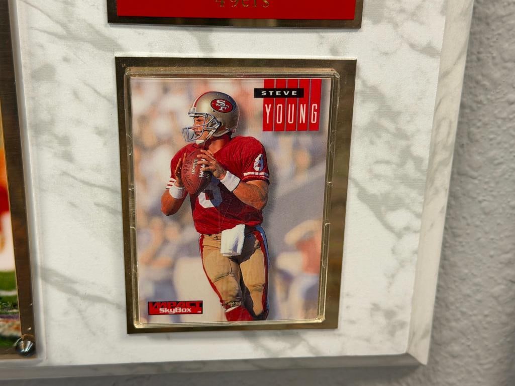 STEVE YOUNG HALL OF FAMER AUTOGRAPHED PLAQUE - 7
