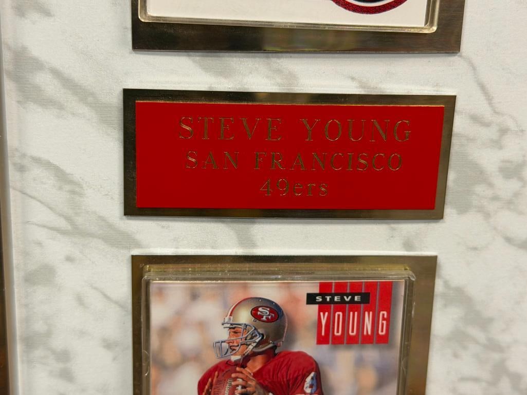 STEVE YOUNG HALL OF FAMER AUTOGRAPHED PLAQUE - 8