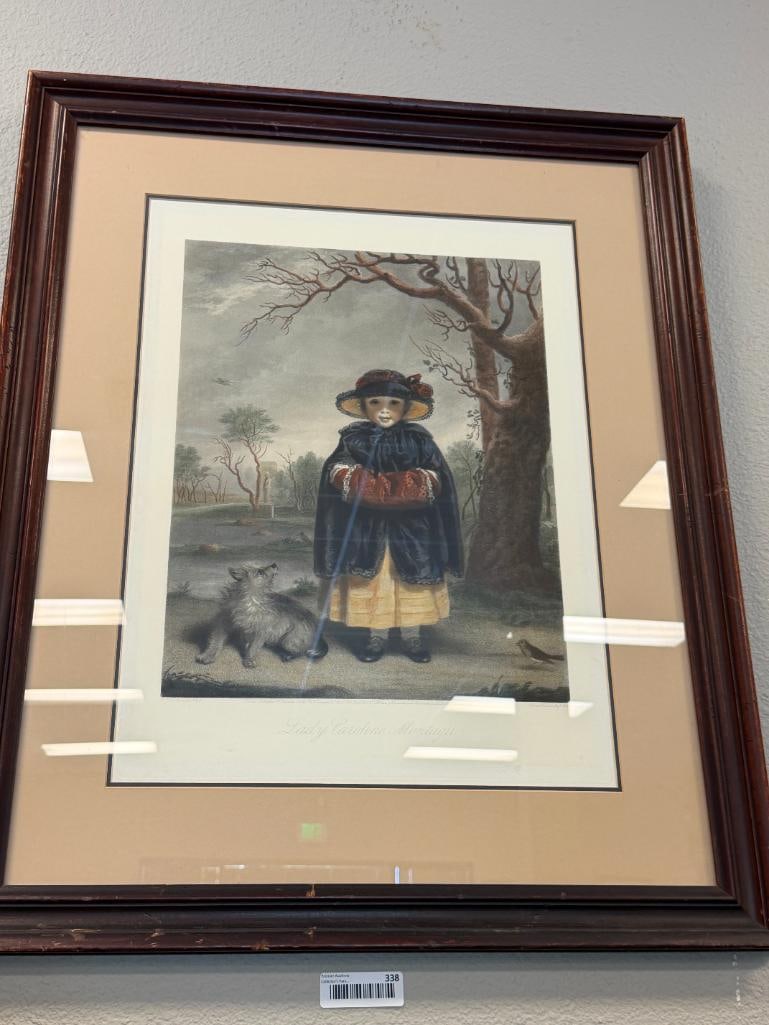 SIR JOSHUA REYNOLDS ENGLISH ARTIST PRINT LADY CAROLINE SCOTT AS WINTER - 2
