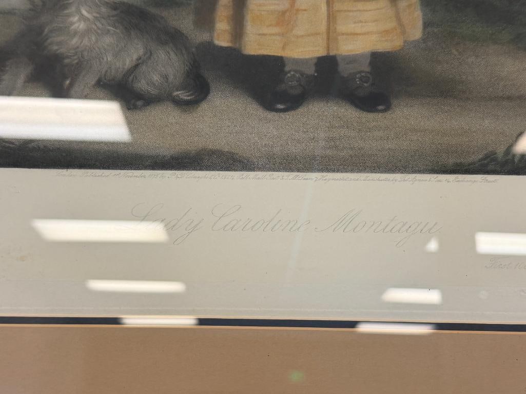 SIR JOSHUA REYNOLDS ENGLISH ARTIST PRINT LADY CAROLINE SCOTT AS WINTER - 7
