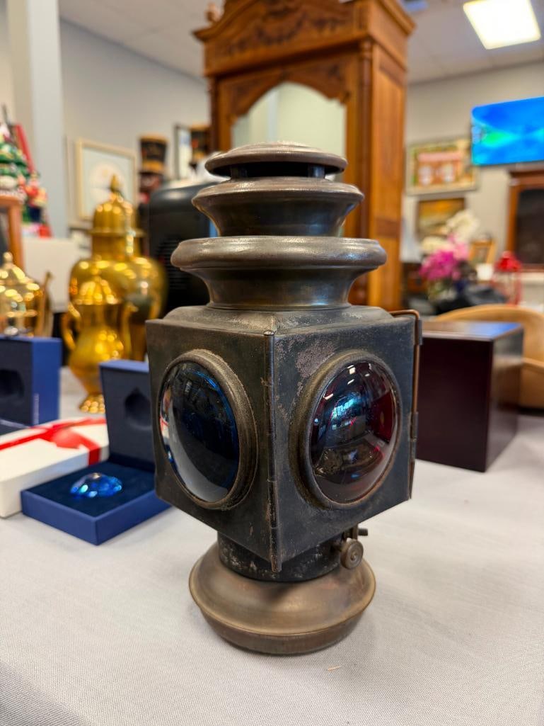 CIRCA 1910 FORD MODEL 115 REAR / SIDE KEROSENE LAMP MADE BY THE JNO. W. BROWNING MFG. CO. - 11
