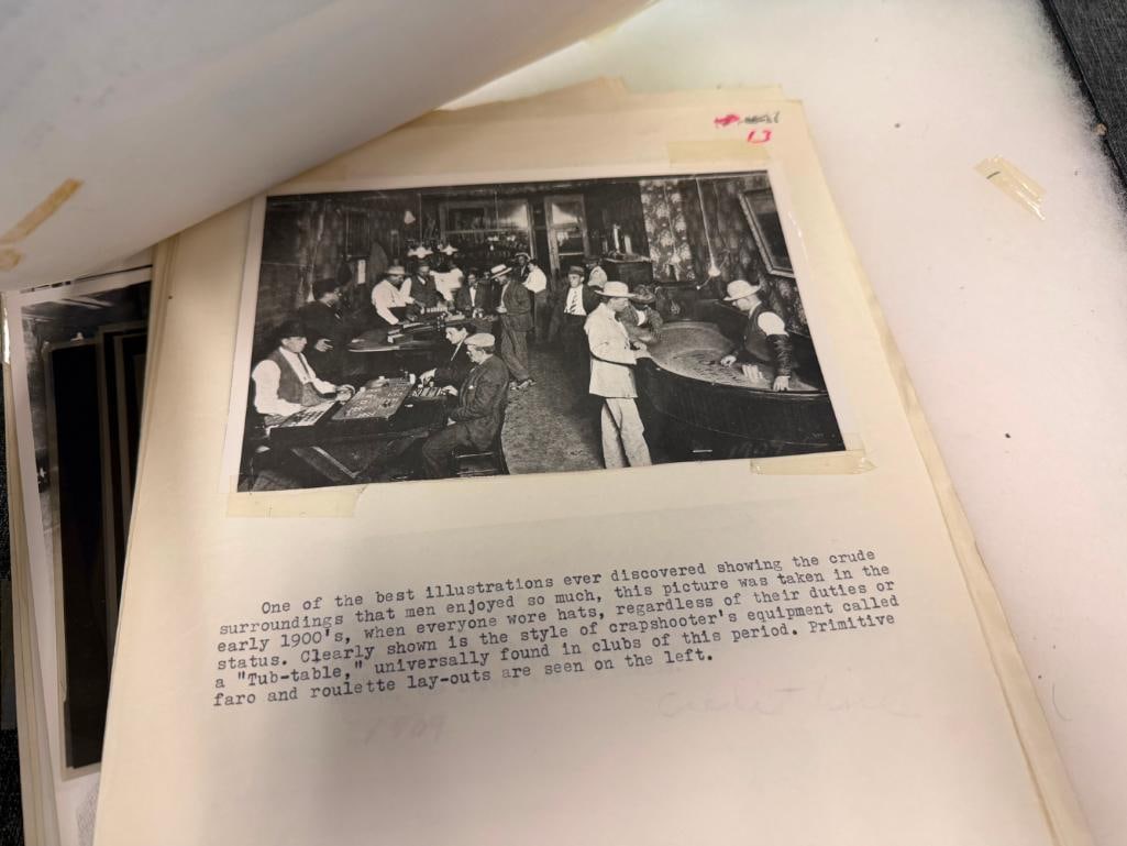 BLACK AND WHITE PHOTOGRAPHS AND NEGATIVES RELATING TO RENO, NV CASINOS, FIGURES, HORSE RACING, ETC. - 14