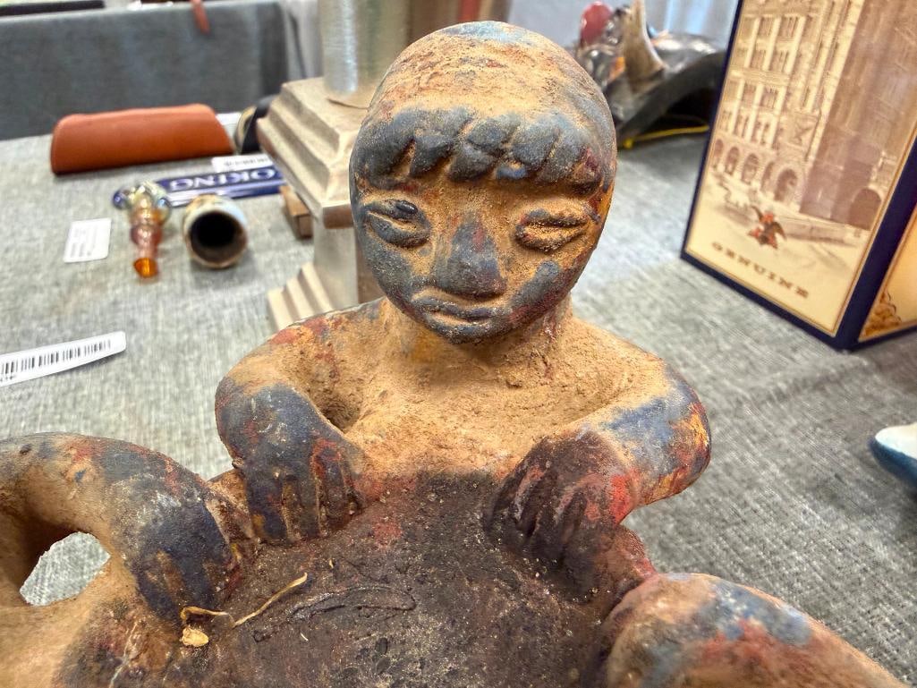 MEXICAN TERRACOTTA CIRCLE OF FRIENDS CLAY FOLK ART - 8