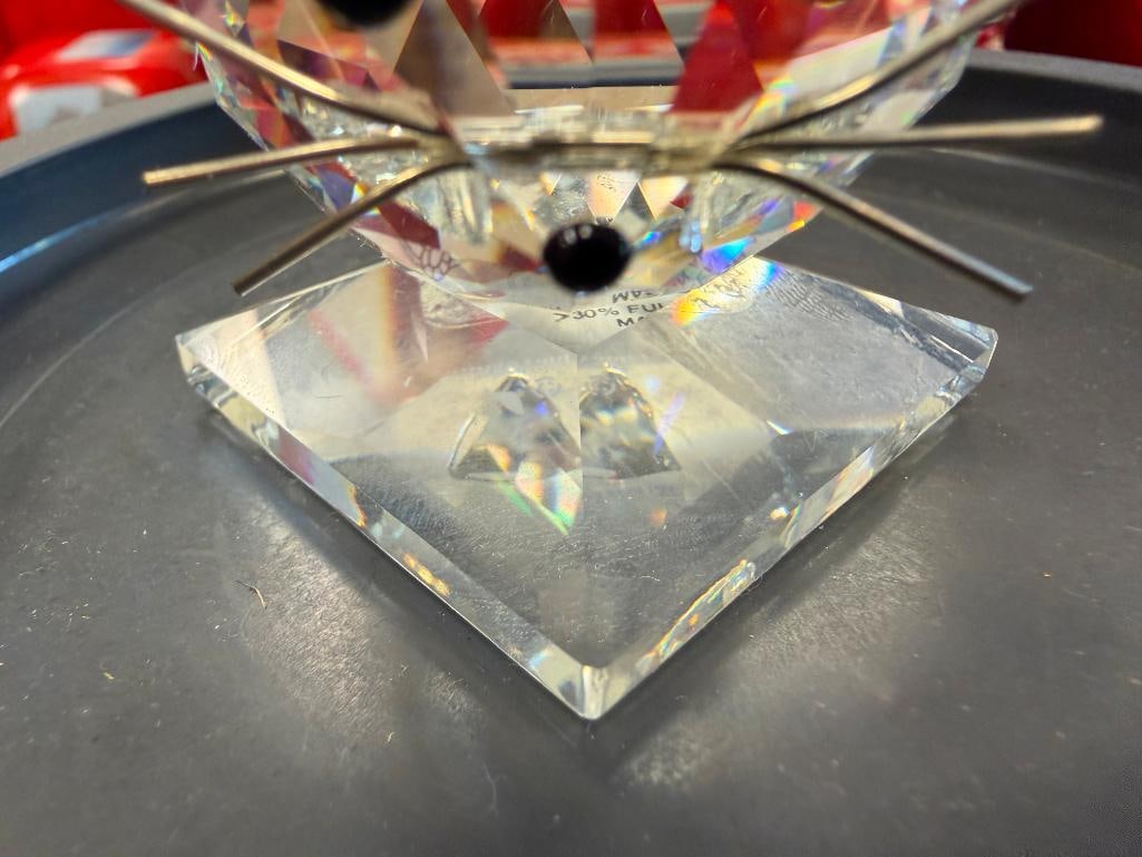 SWAROVSKI CRYSTAL MEDIUM MOUSE FIGURINE NO. 7631 NR40 DESIGNED BY MAX SCHREK RETIRED 1995 - 10