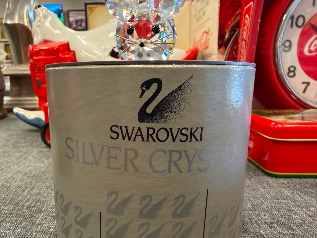 SWAROVSKI CRYSTAL MEDIUM MOUSE FIGURINE NO. 7631 NR40 DESIGNED BY MAX SCHREK RETIRED 1995 - 3
