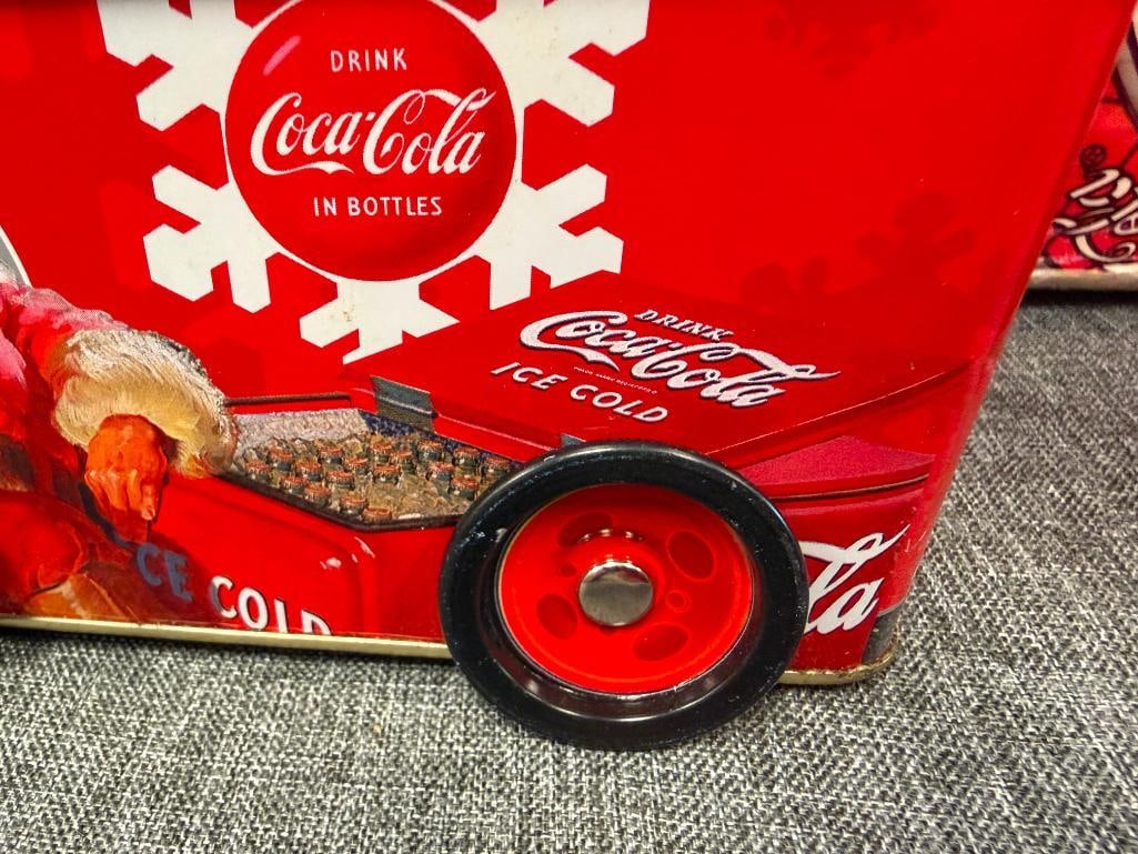 COCA-COLA COLLECTIBLES DINNERWARE SET, WALL CLOCK, COOKIE JAR, TIN CONTAINERS - 18