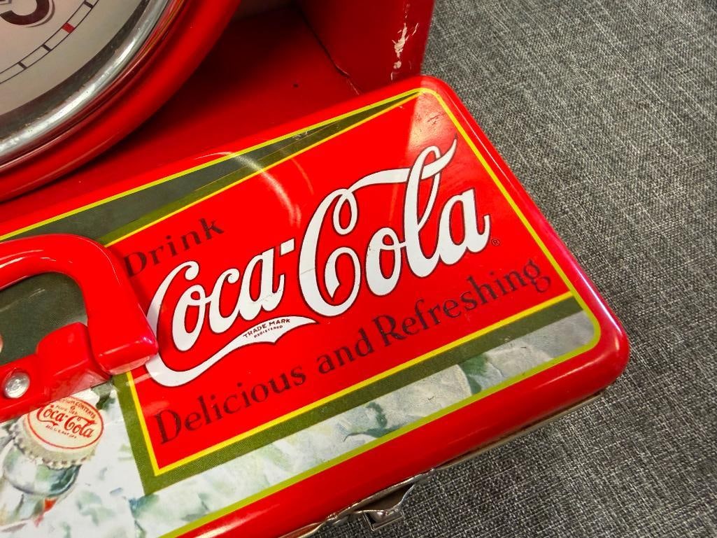 COCA-COLA COLLECTIBLES DINNERWARE SET, WALL CLOCK, COOKIE JAR, TIN CONTAINERS - 4