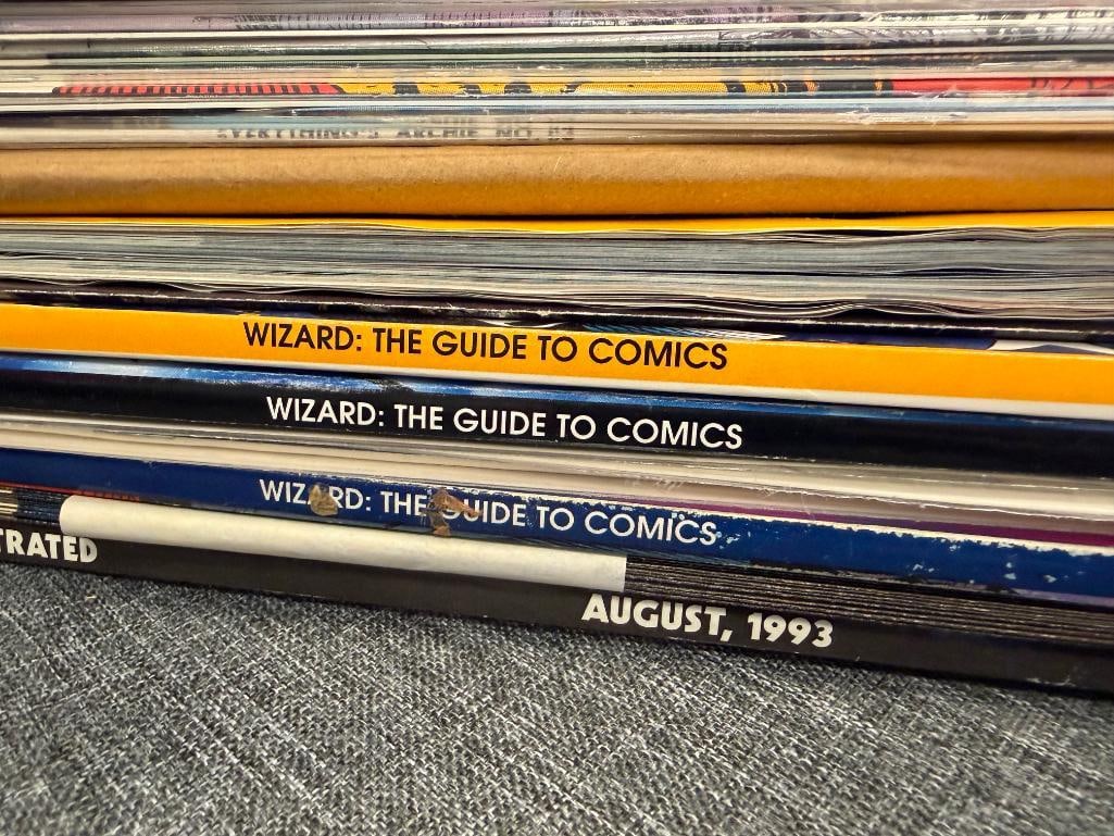 OVER 20 PLUS ASSORTED COMIC BOKS MAINLY MARVEL COMICS SILVER SURFER, X-MEN, BLOODLINES, WIZARD - 10