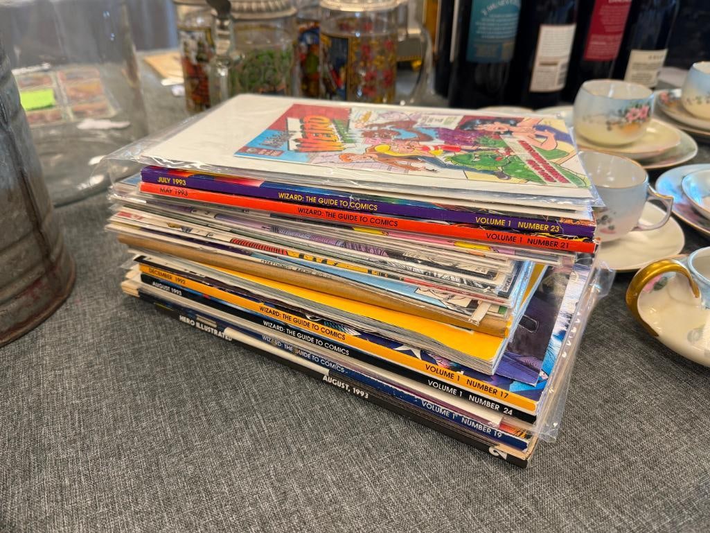 OVER 20 PLUS ASSORTED COMIC BOKS MAINLY MARVEL COMICS SILVER SURFER, X-MEN, BLOODLINES, WIZARD - 9