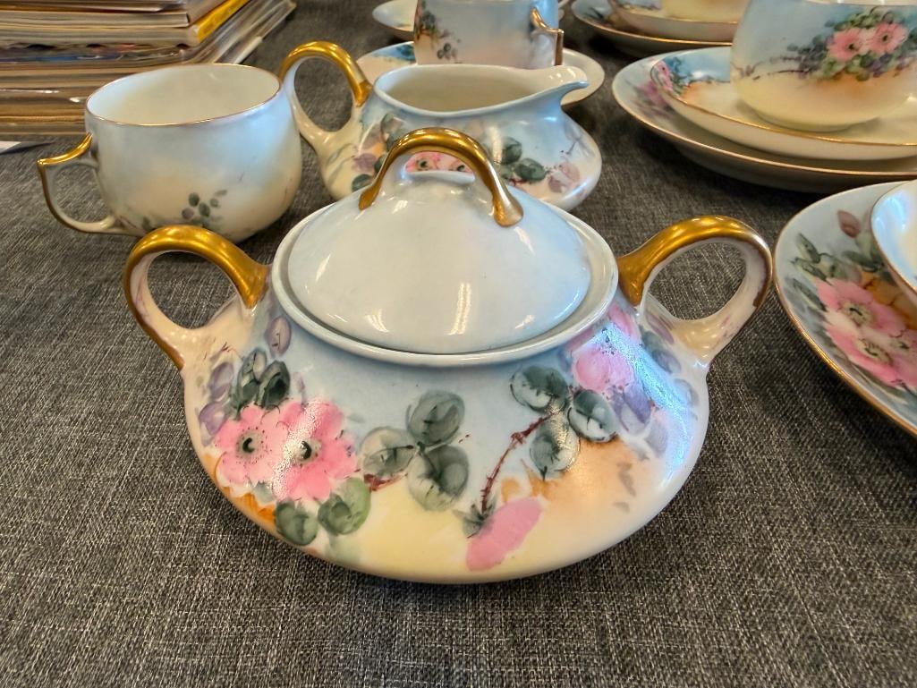 THOMAS / J&C BAVARIA GERMAN CHINA HAND PAINTED FLORAL DESIGN WITH GILT ACCENTS - 10