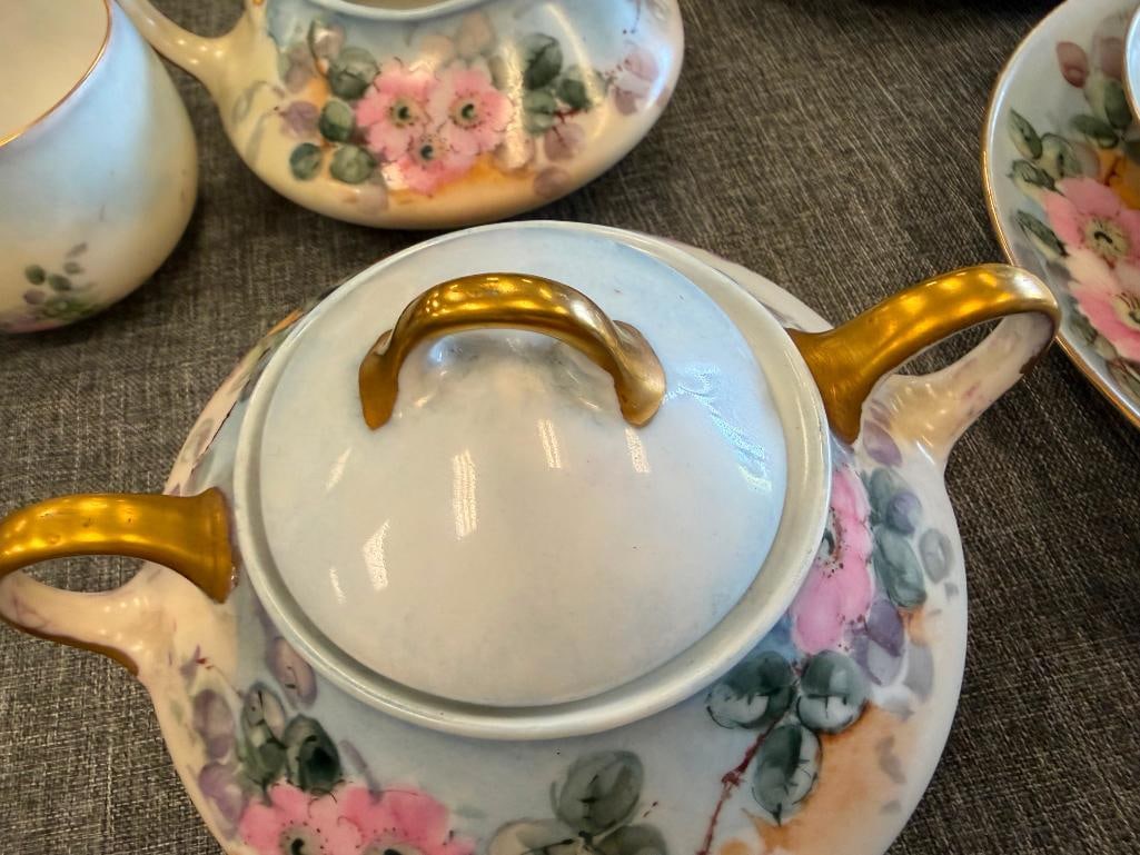 THOMAS / J&C BAVARIA GERMAN CHINA HAND PAINTED FLORAL DESIGN WITH GILT ACCENTS - 11