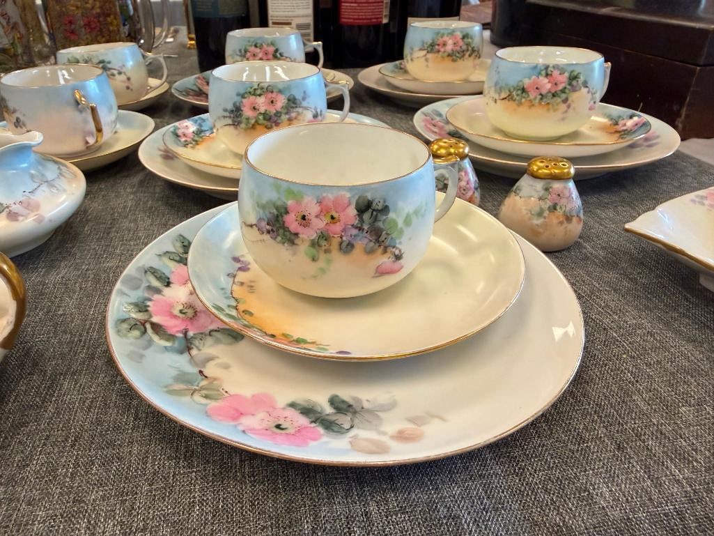 THOMAS / J&C BAVARIA GERMAN CHINA HAND PAINTED FLORAL DESIGN WITH GILT ACCENTS - 7
