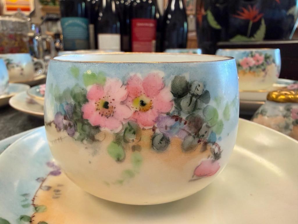 THOMAS / J&C BAVARIA GERMAN CHINA HAND PAINTED FLORAL DESIGN WITH GILT ACCENTS - 8