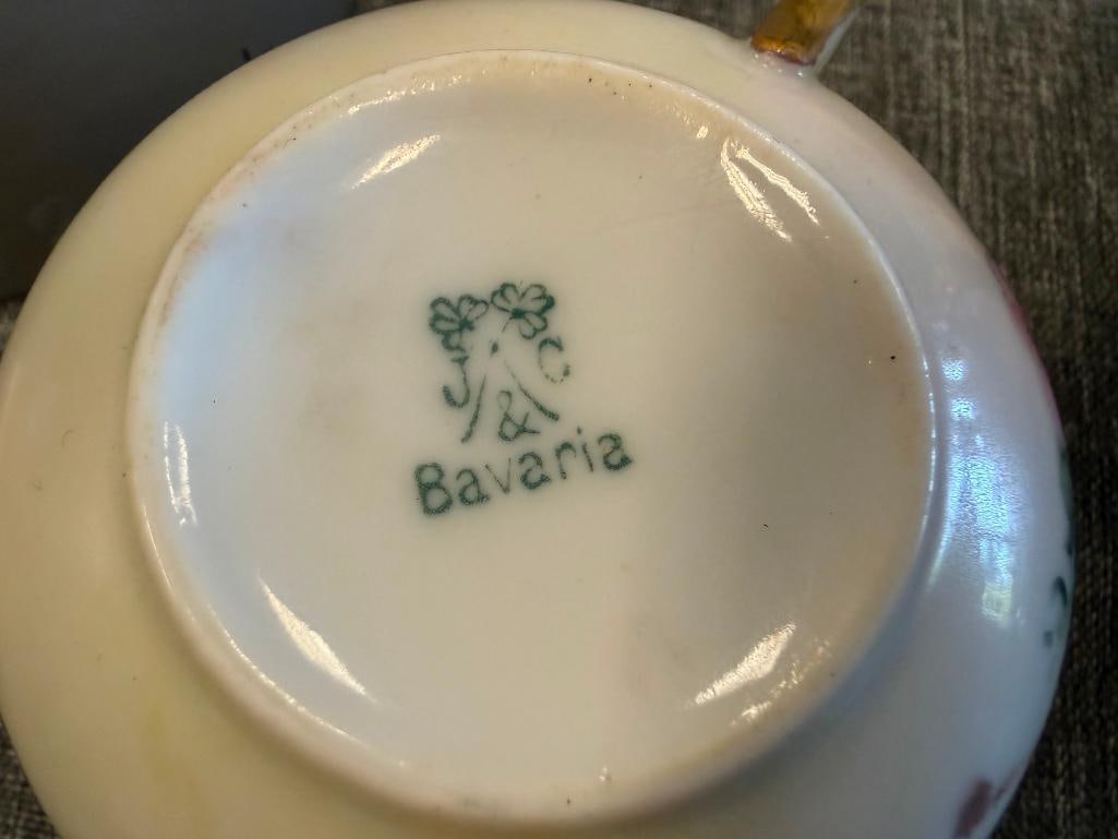 THOMAS / J&C BAVARIA GERMAN CHINA HAND PAINTED FLORAL DESIGN WITH GILT ACCENTS - 9
