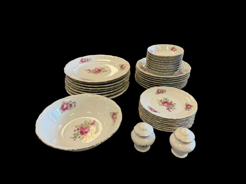 WAWEL POLAND CHINA FLORAL DECORATED 35 TOTAL (1 of 20)
