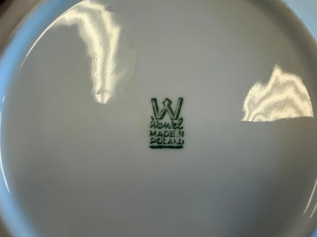 WAWEL POLAND CHINA FLORAL DECORATED 35 TOTAL - 20