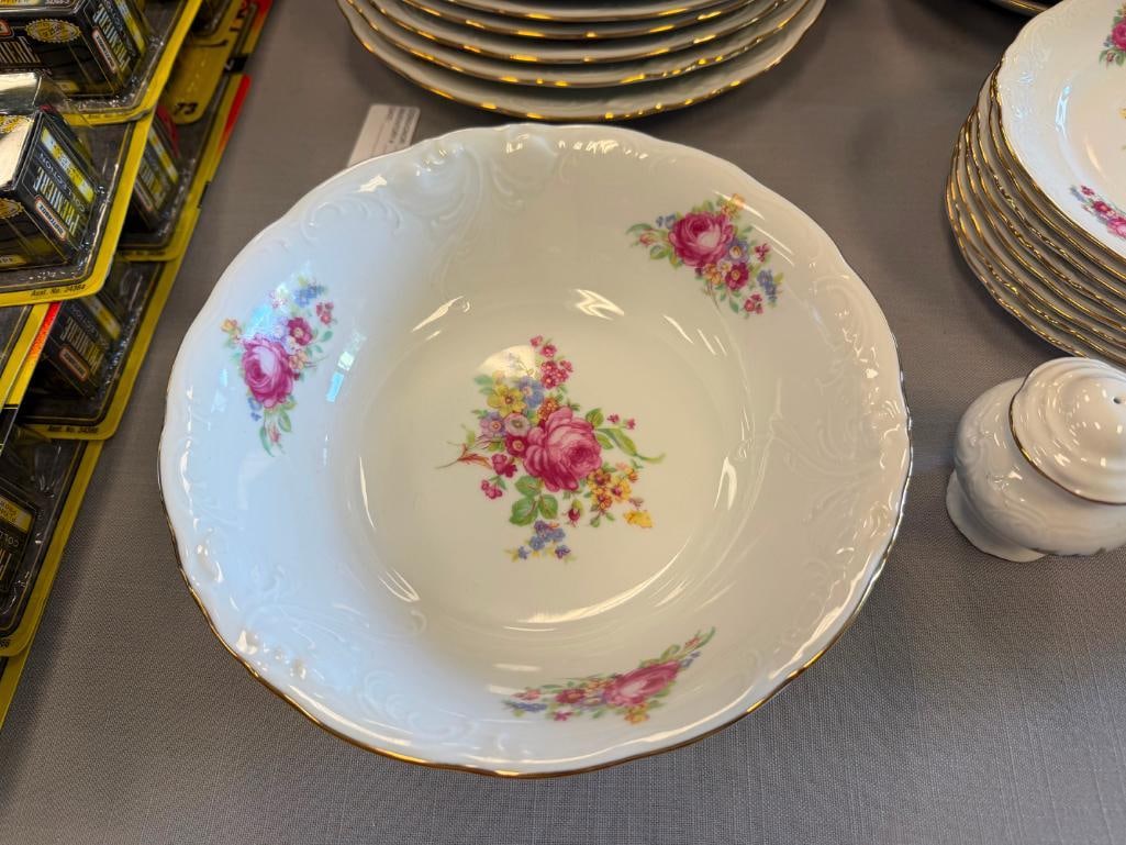 WAWEL POLAND CHINA FLORAL DECORATED 35 TOTAL - 3