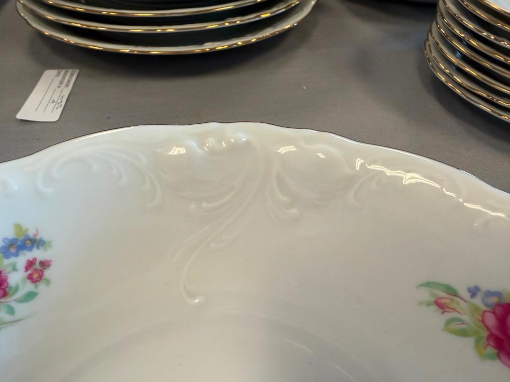 WAWEL POLAND CHINA FLORAL DECORATED 35 TOTAL - 6