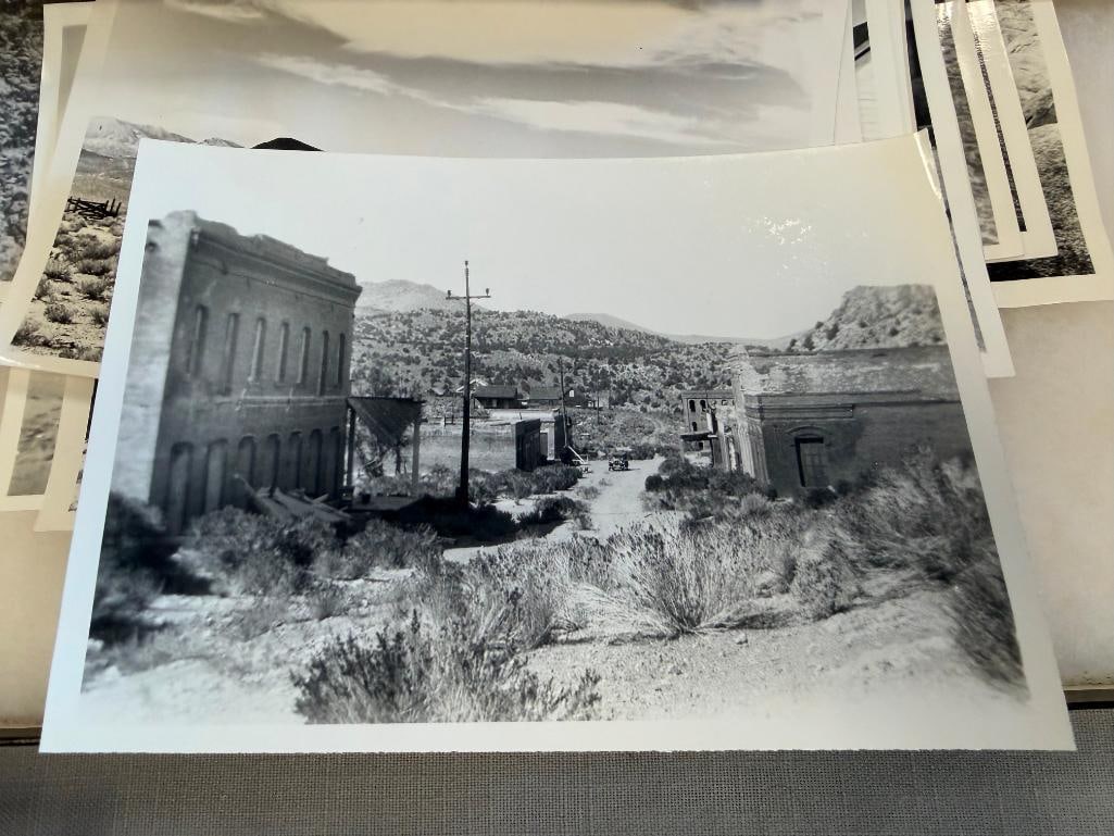 27 BLACK AND WHITE PHOTOGRAPHS OF AURORA AND RAWHIDE NEVADA - 7