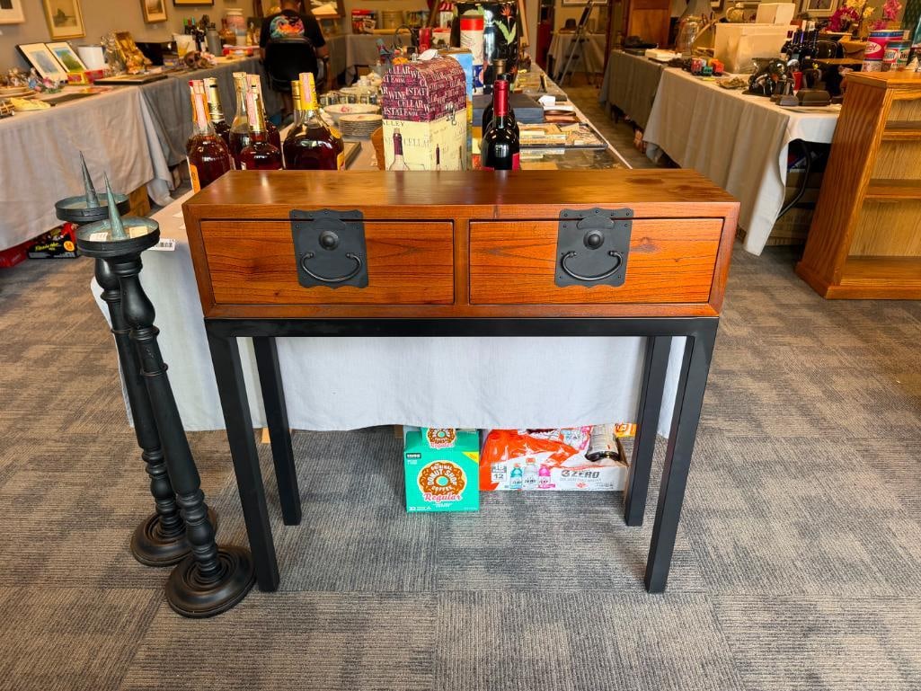 MARIA YEE FOR GUMP'S CALIFORNIA CONSOLE TABLE ASIAN TANSU DESIGN - 2