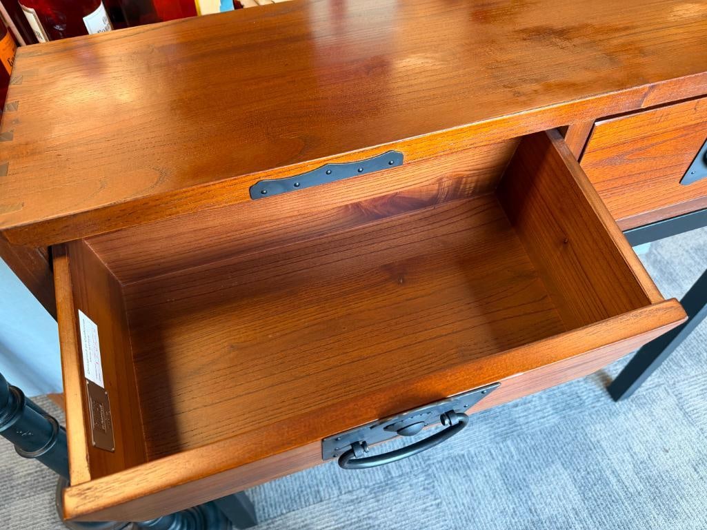 MARIA YEE FOR GUMP'S CALIFORNIA CONSOLE TABLE ASIAN TANSU DESIGN - 9