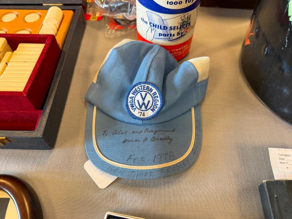 1970'S VOLKSWAGEN WESTERN REGION SIGNED CAP BY GENERAL OMAR NELSON BRADLEY - 2