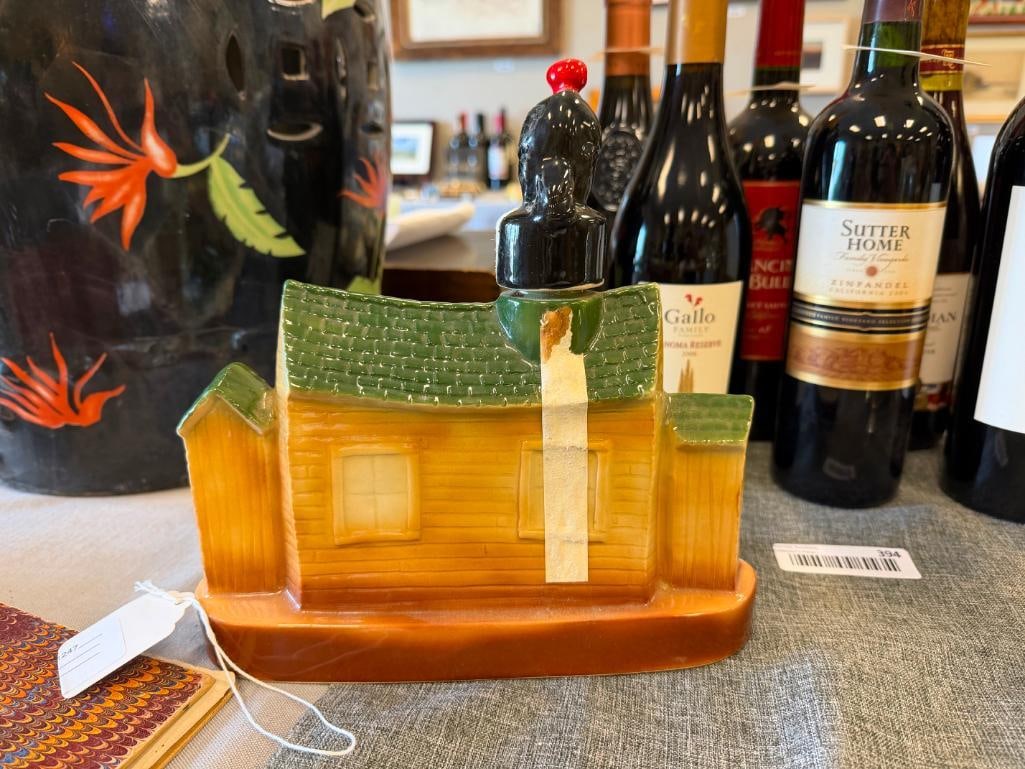 HERITAGE CHINA EZRA BROOKS LIBERTY BELLE AND BORDERTOWN JOE & RAY PROPS COLLECTIBLE DECANTERS - 10