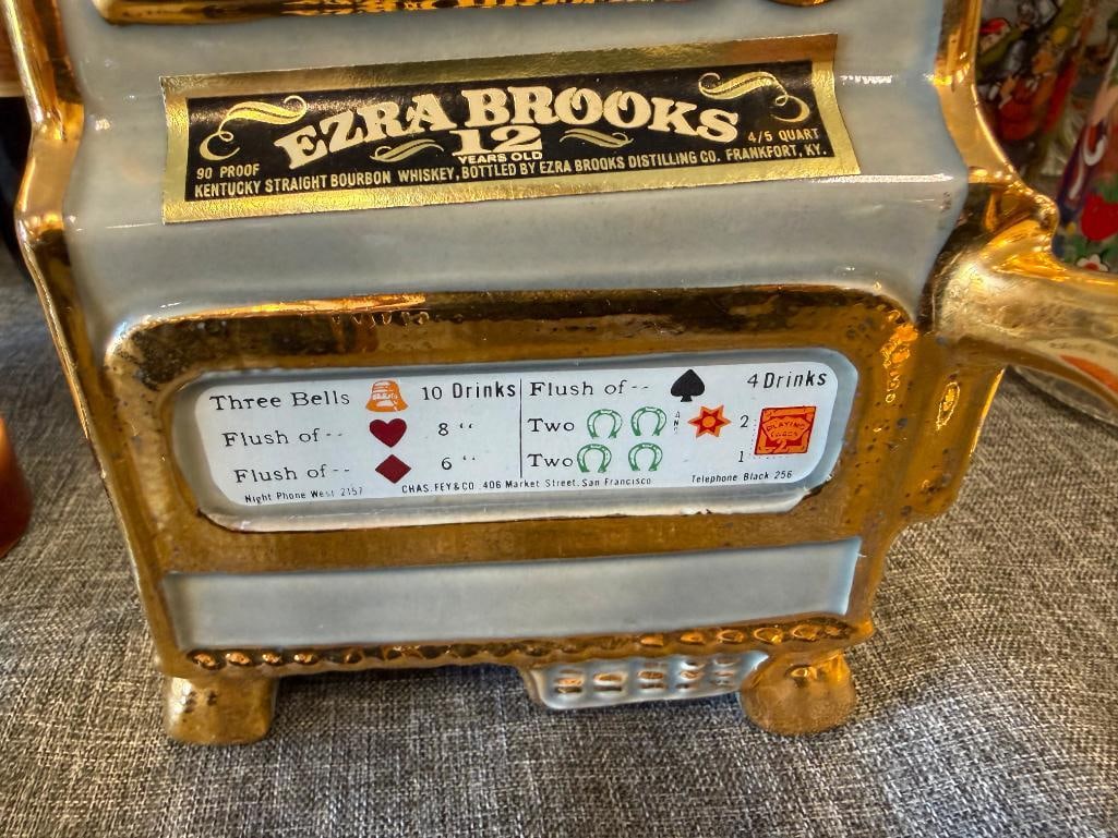 HERITAGE CHINA EZRA BROOKS LIBERTY BELLE AND BORDERTOWN JOE & RAY PROPS COLLECTIBLE DECANTERS - 17