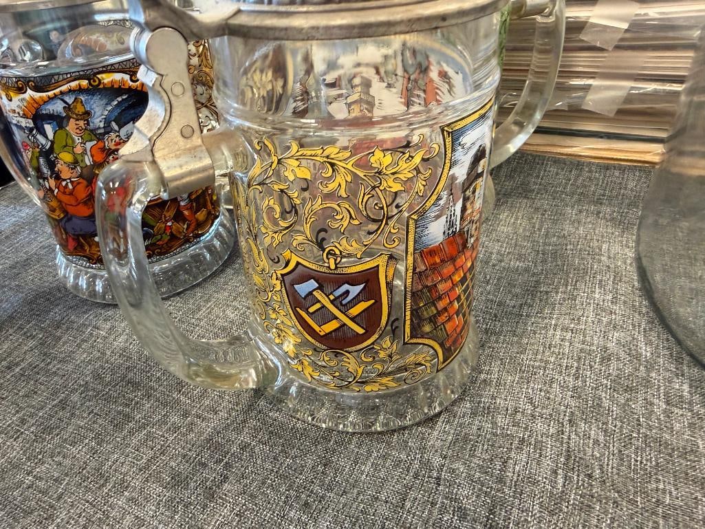 BMF / BAYERISCHEN METALLWARENFABRIK VINTAGE WEST GERMAN GLASS BEER SEINS - 10