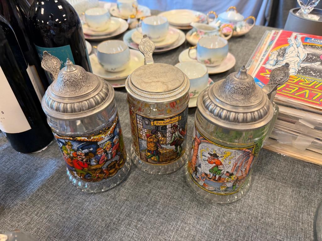 BMF / BAYERISCHEN METALLWARENFABRIK VINTAGE WEST GERMAN GLASS BEER SEINS - 11