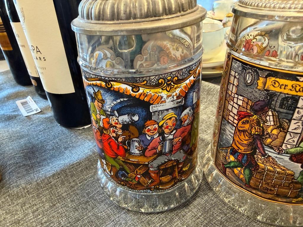 BMF / BAYERISCHEN METALLWARENFABRIK VINTAGE WEST GERMAN GLASS BEER SEINS - 14