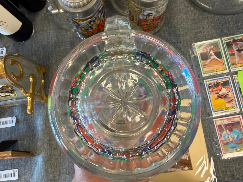 BMF / BAYERISCHEN METALLWARENFABRIK VINTAGE WEST GERMAN GLASS BEER SEINS - 7