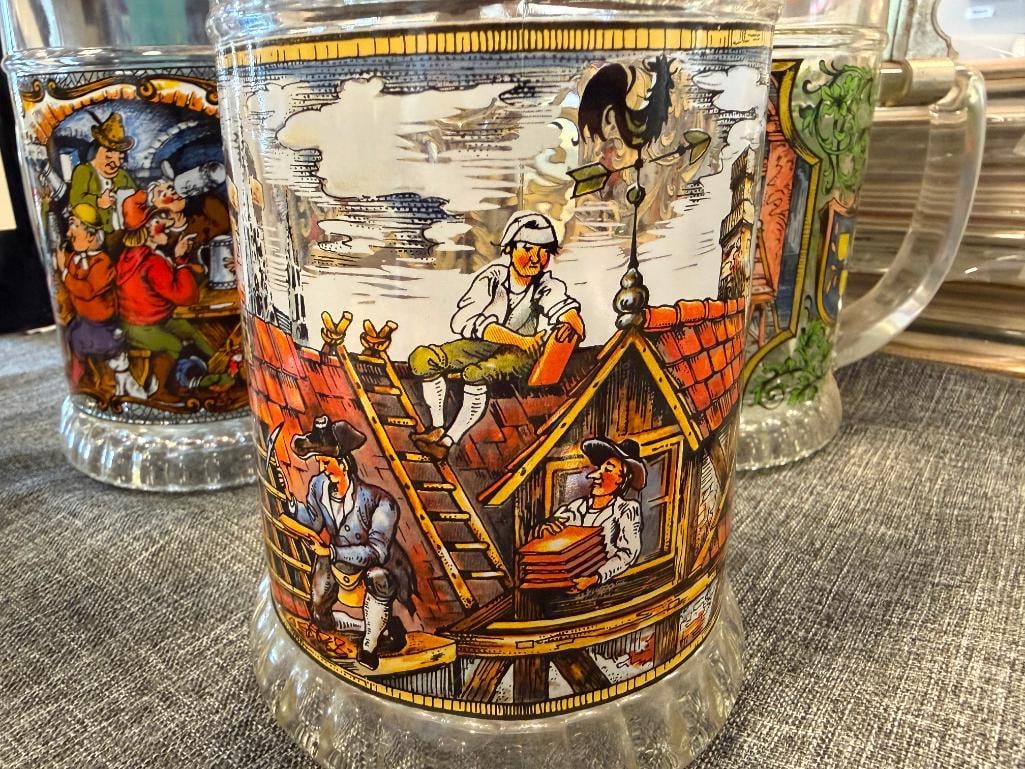 BMF / BAYERISCHEN METALLWARENFABRIK VINTAGE WEST GERMAN GLASS BEER SEINS - 9