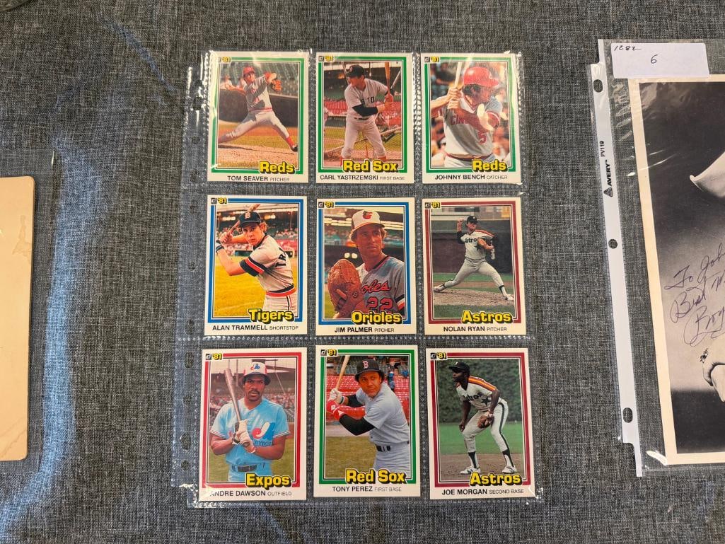 1981 DONRUSS BASEBALL HALL OF FAMERS TOM SEAVER, CARL YASTREZMSKI, NOLAN RYAN, TONY PEREZ - 2