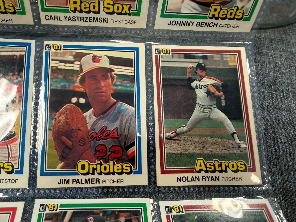 1981 DONRUSS BASEBALL HALL OF FAMERS TOM SEAVER, CARL YASTREZMSKI, NOLAN RYAN, TONY PEREZ - 4