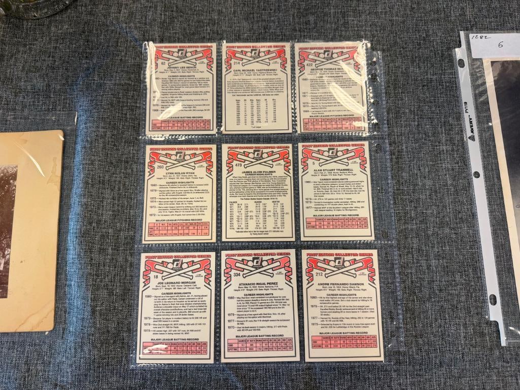 1981 DONRUSS BASEBALL HALL OF FAMERS TOM SEAVER, CARL YASTREZMSKI, NOLAN RYAN, TONY PEREZ - 8