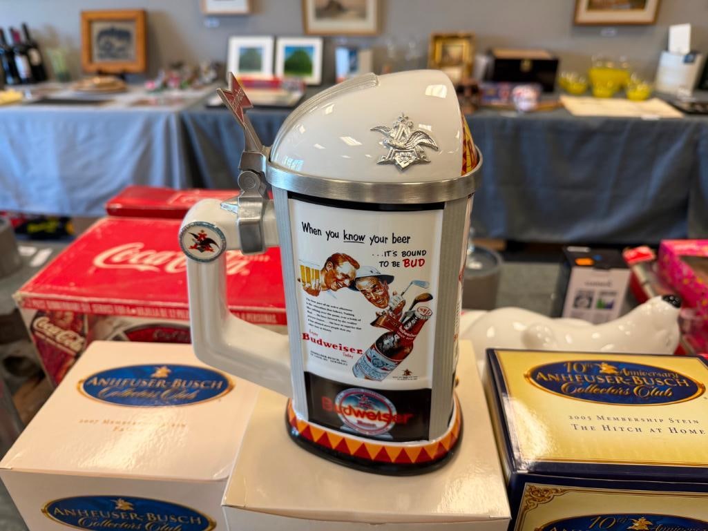 2005, 2006, 2007 ANHEUSER-BUSCH COLLECTORS CLUB MEMBERSHIP BEER STEINS - 10