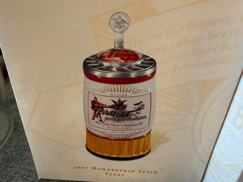 2005, 2006, 2007 ANHEUSER-BUSCH COLLECTORS CLUB MEMBERSHIP BEER STEINS - 19