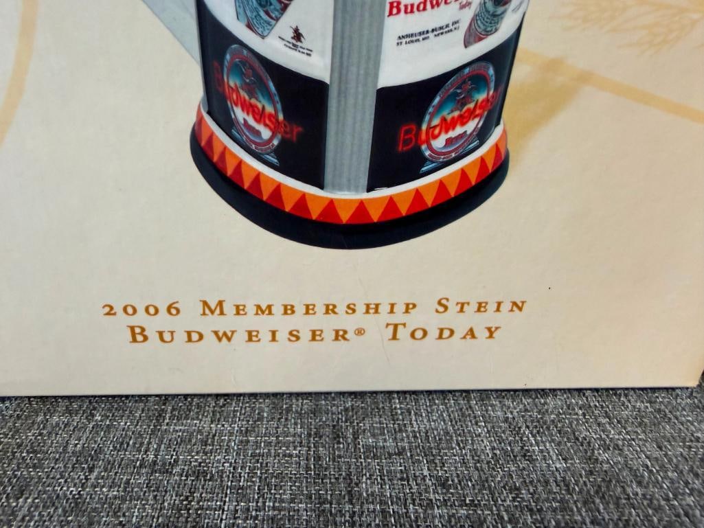 2005, 2006, 2007 ANHEUSER-BUSCH COLLECTORS CLUB MEMBERSHIP BEER STEINS - 7