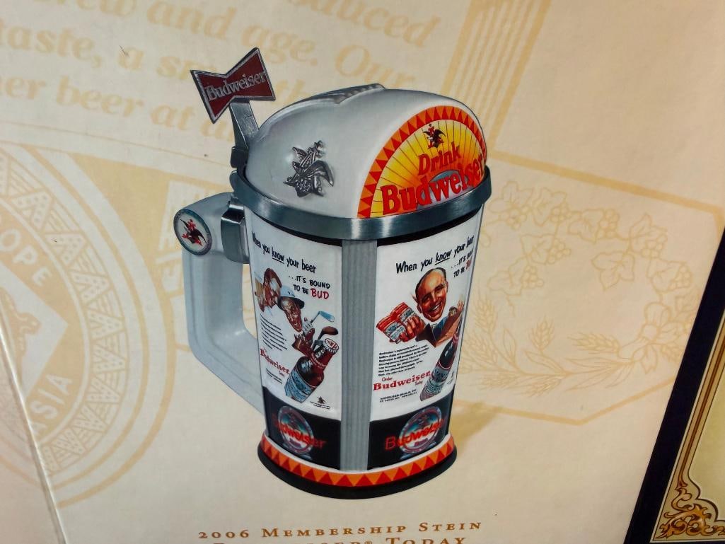 2005, 2006, 2007 ANHEUSER-BUSCH COLLECTORS CLUB MEMBERSHIP BEER STEINS - 8